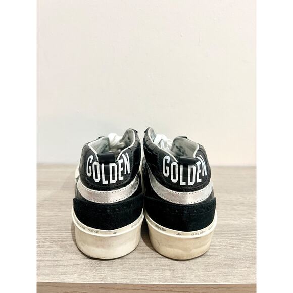 Golden Goose Deluxe Brand w/Alligator Skin Mid Top Sneakers Black & White EU 40 - Picture 4 of 6
